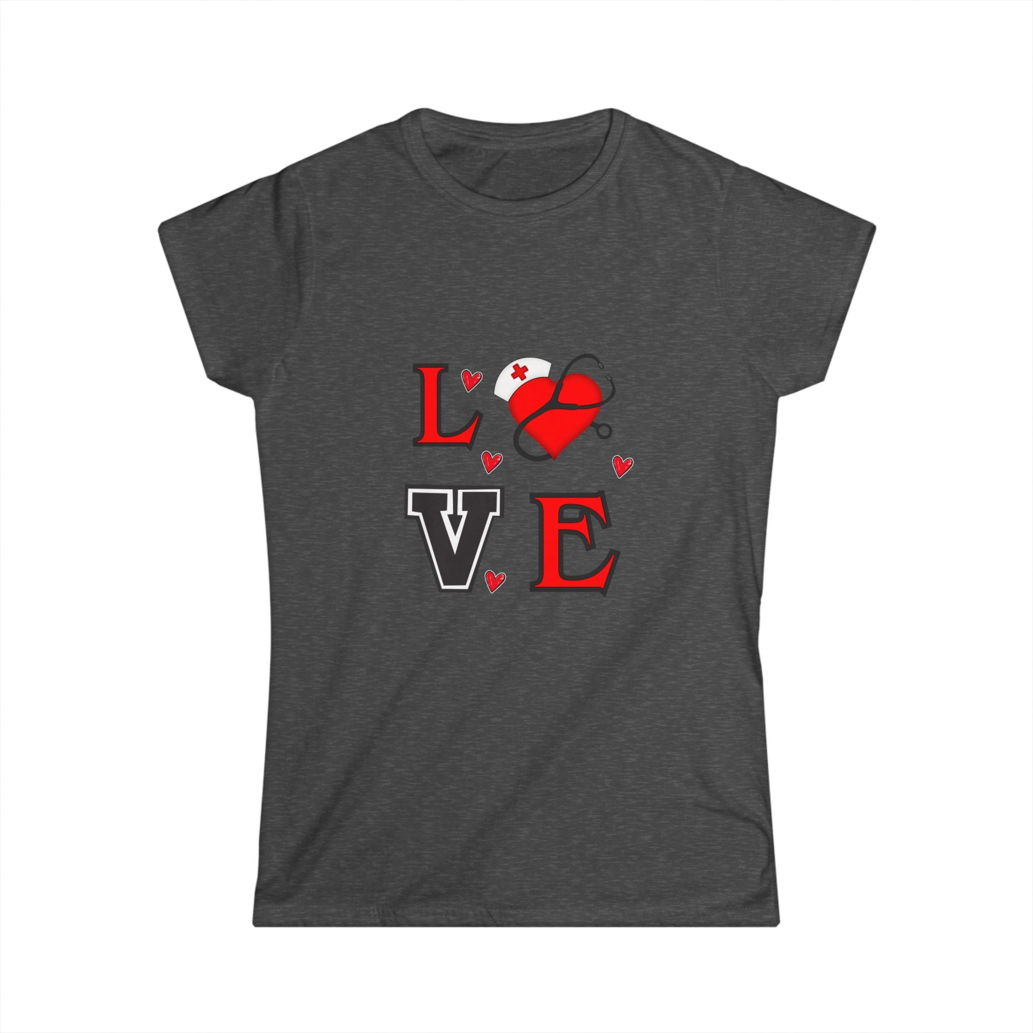 Love Heart Planet Women's Tee — Cute Romance Valentine Graphic Shirt