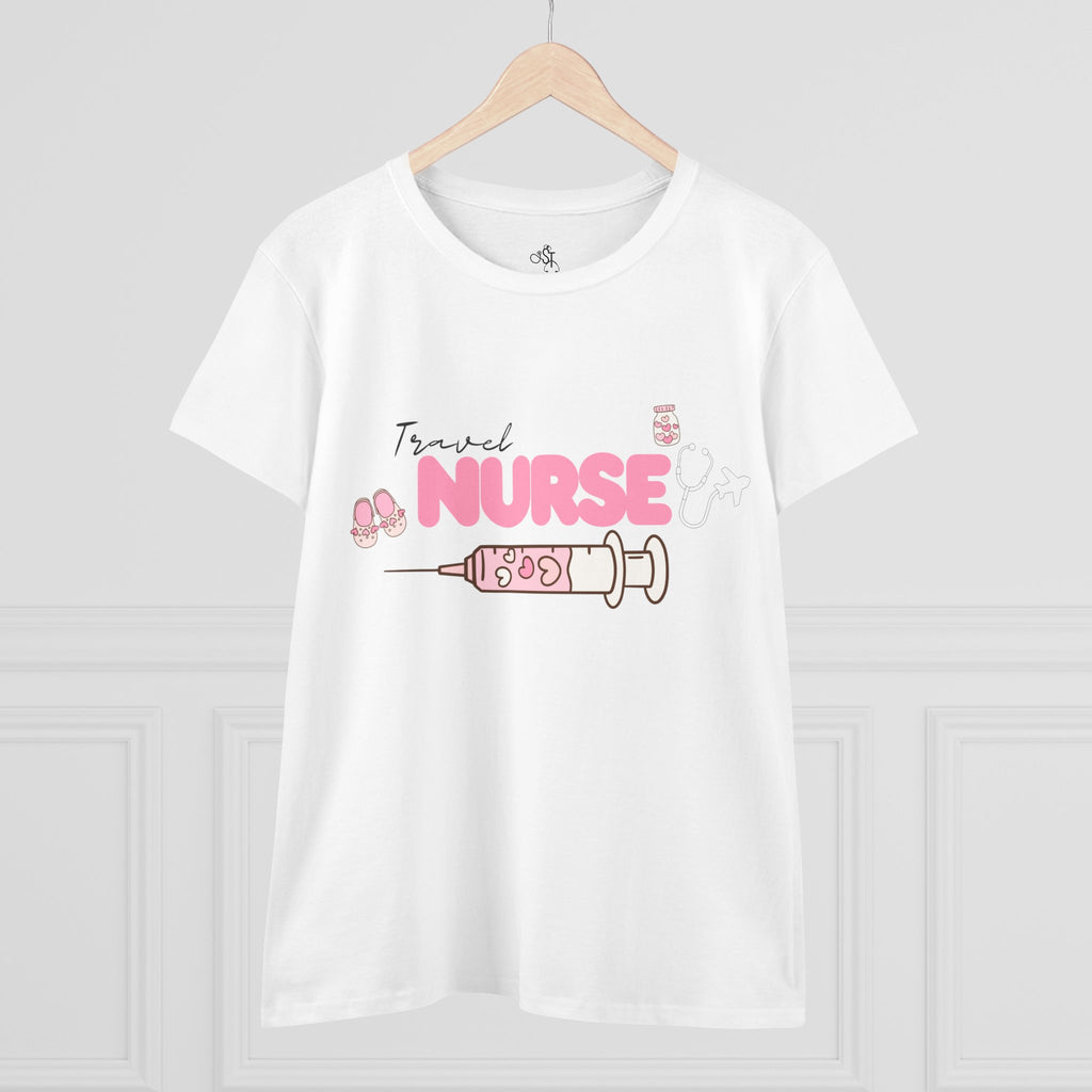 Travel Nurse Cotton Tee - Cute & Comfy T-Shirt for Health Professionals