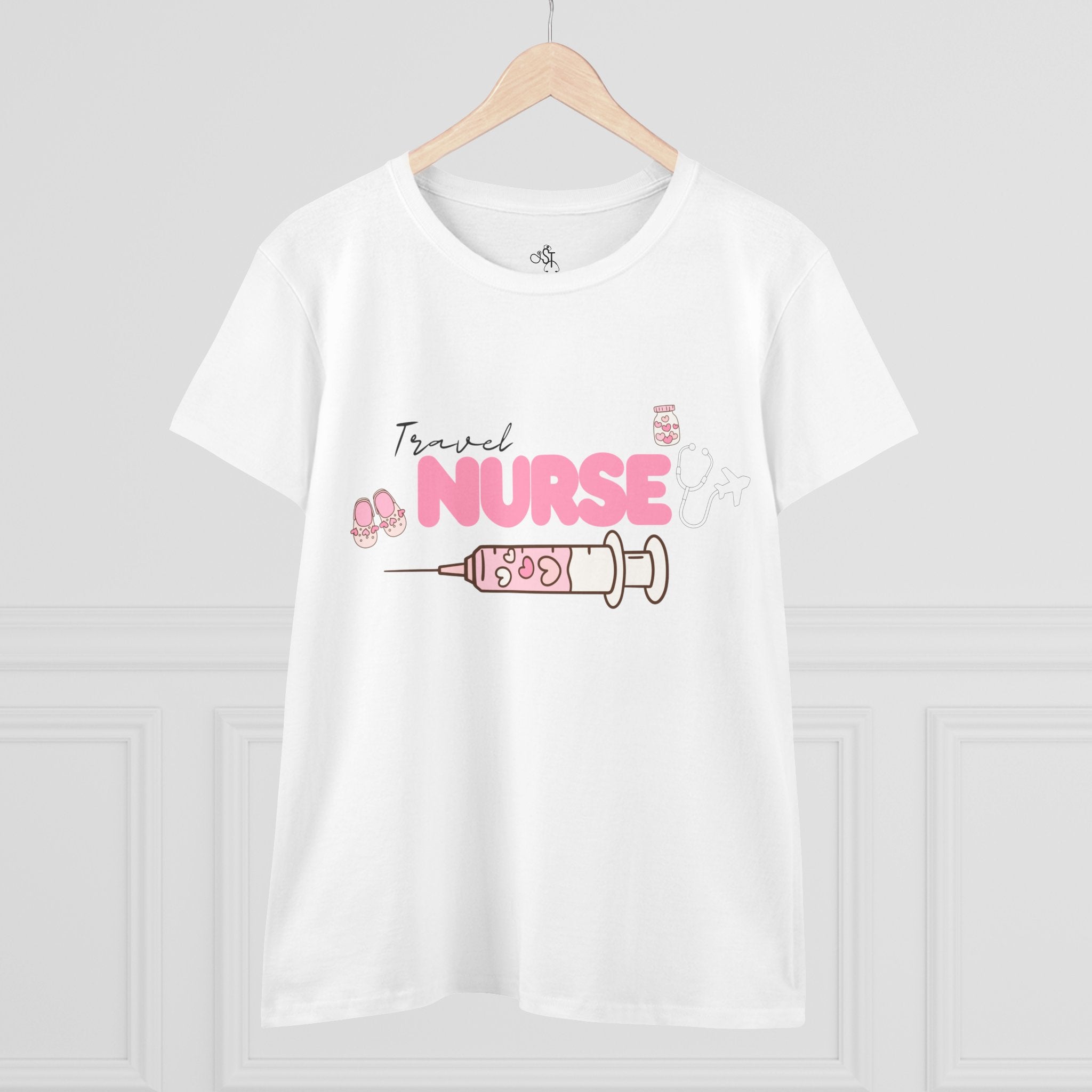 Travel Nurse Cotton Tee - Cute & Comfy T-Shirt for Health Professionals