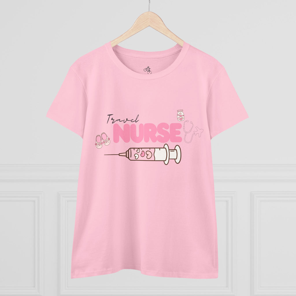 Travel Nurse Cotton Tee - Cute & Comfy T-Shirt for Health Professionals