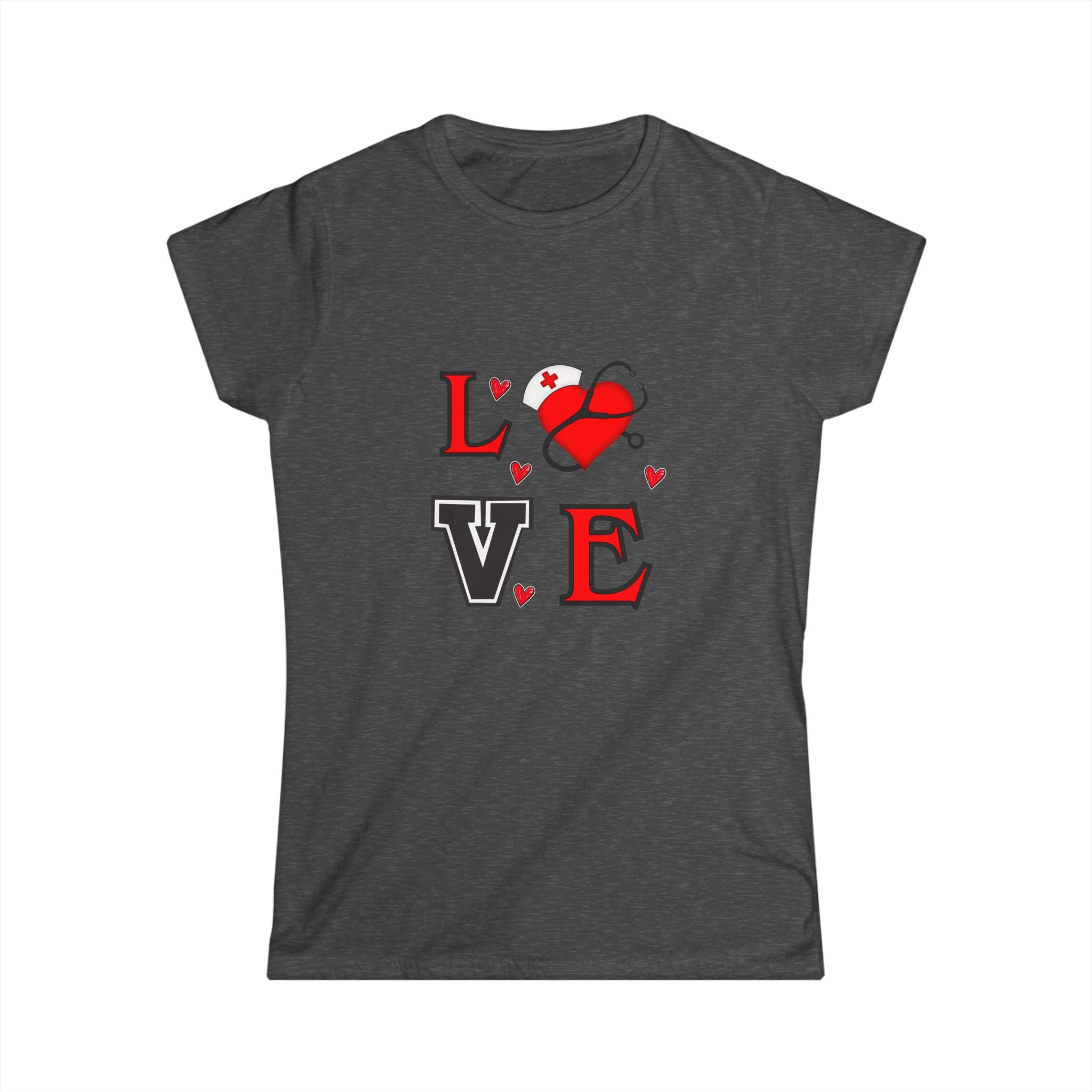 Love Heart Planet Women's Tee — Cute Romance Valentine Graphic Shirt