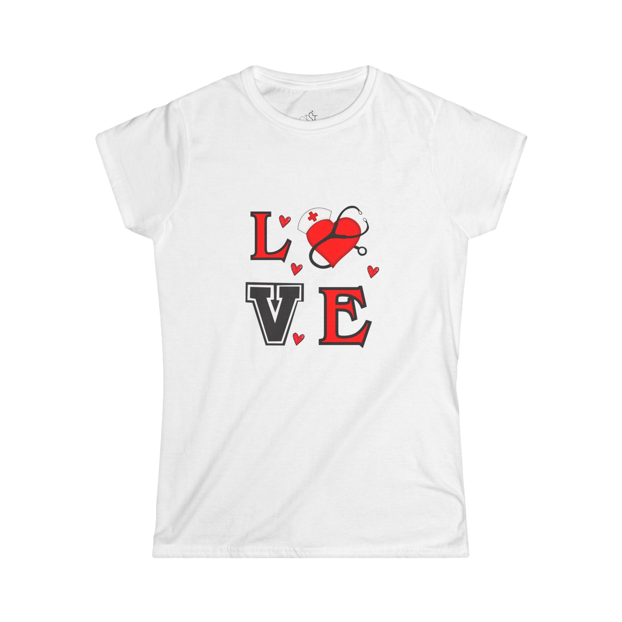 Love Heart Planet Women's Tee — Cute Romance Valentine Graphic Shirt