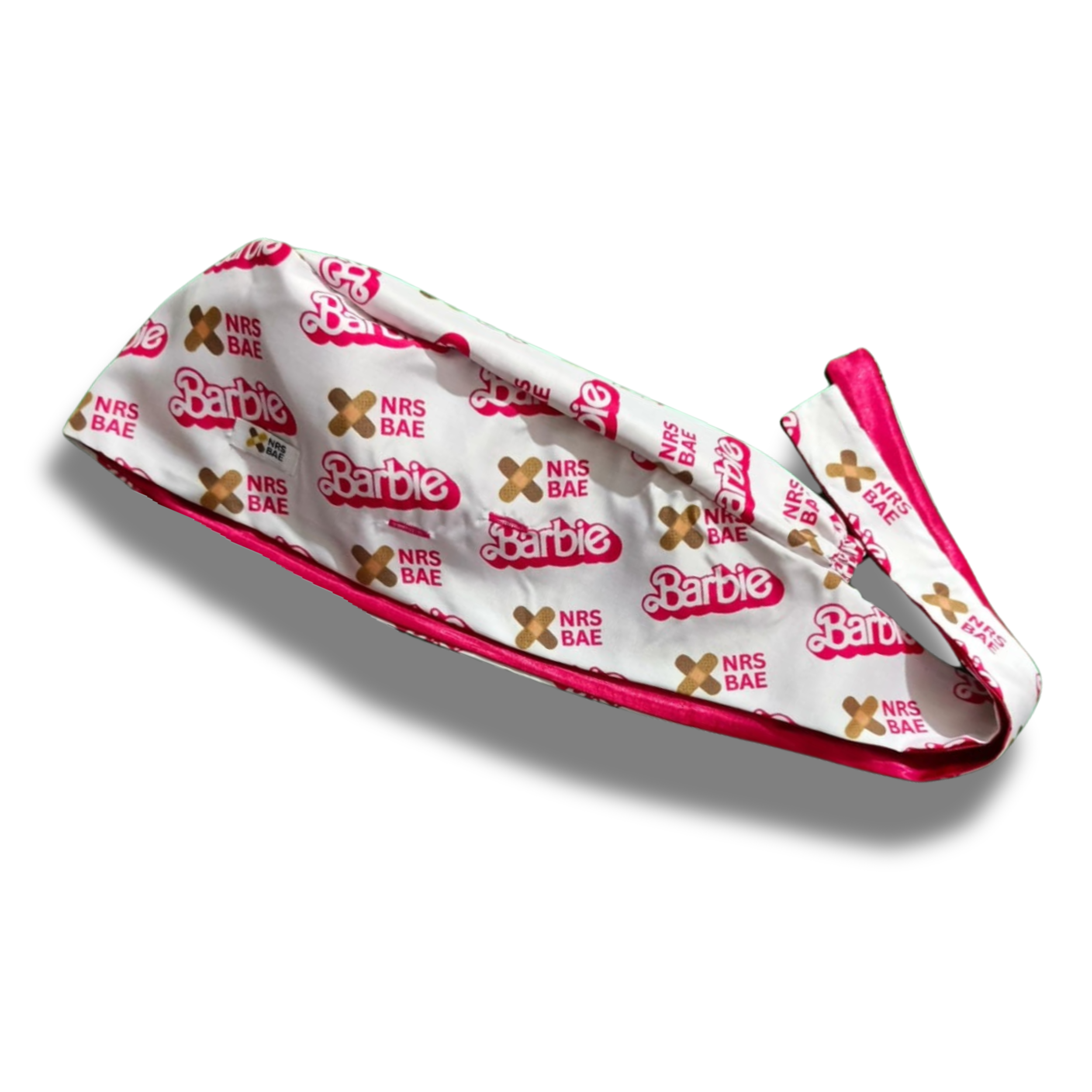 BARBIE SCRUB CAP | WHITE & PINK BARB