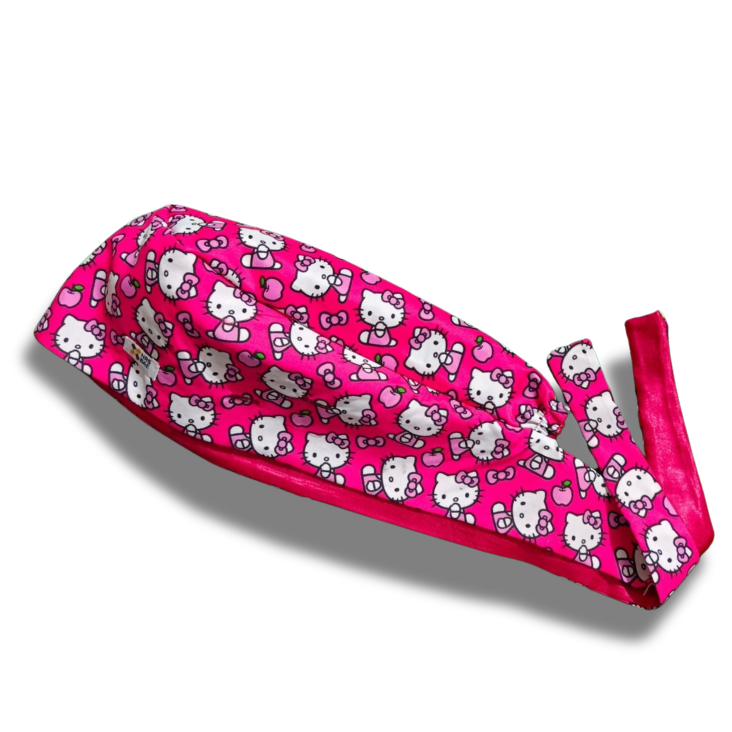 HELLO KITTY SCRUB CAP | PINK & WHITE KITTY