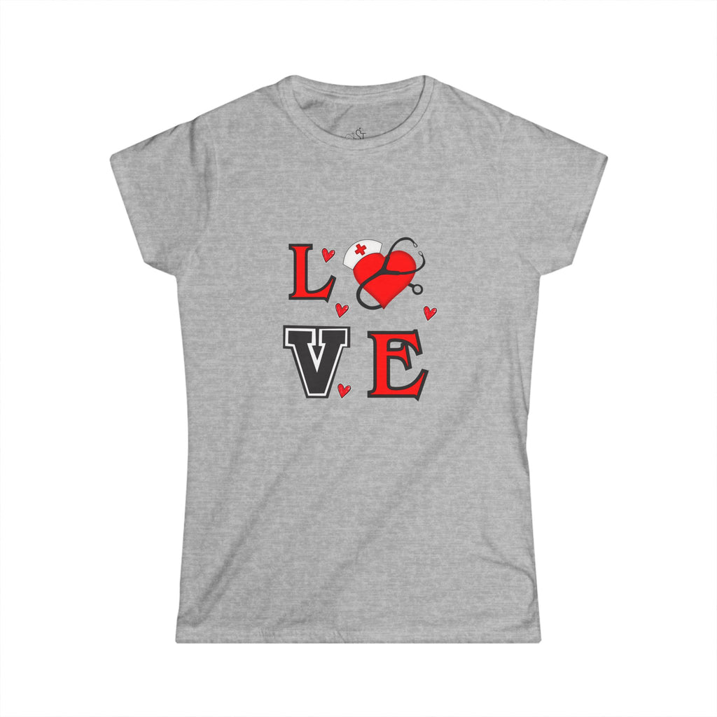 Love Heart Planet Women's Tee — Cute Romance Valentine Graphic Shirt