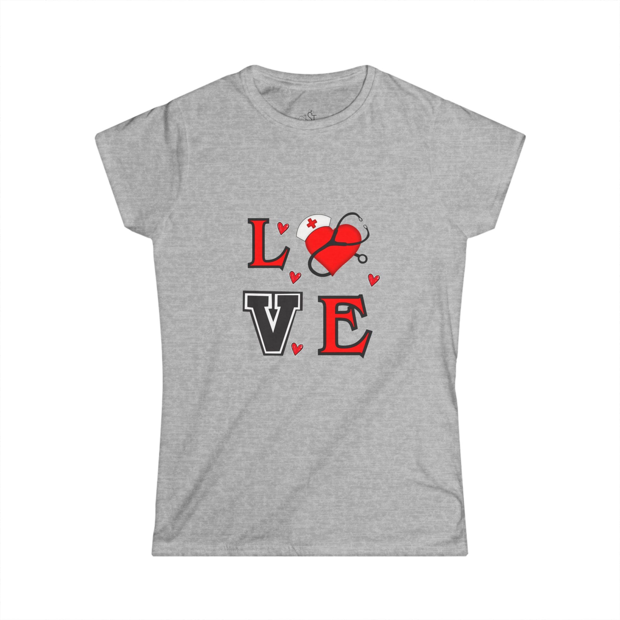 Love Heart Planet Women's Tee — Cute Romance Valentine Graphic Shirt