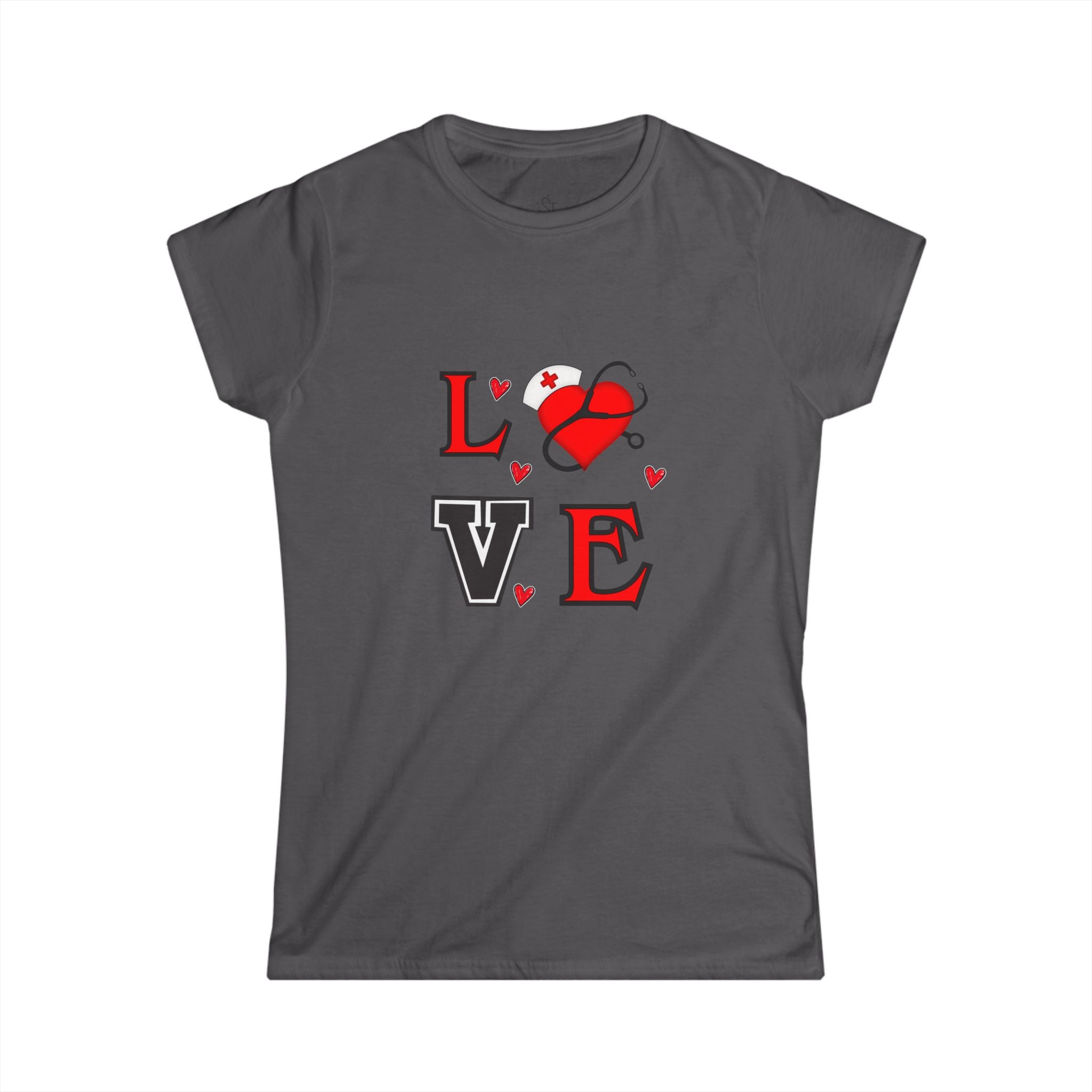 Love Heart Planet Women's Tee — Cute Romance Valentine Graphic Shirt